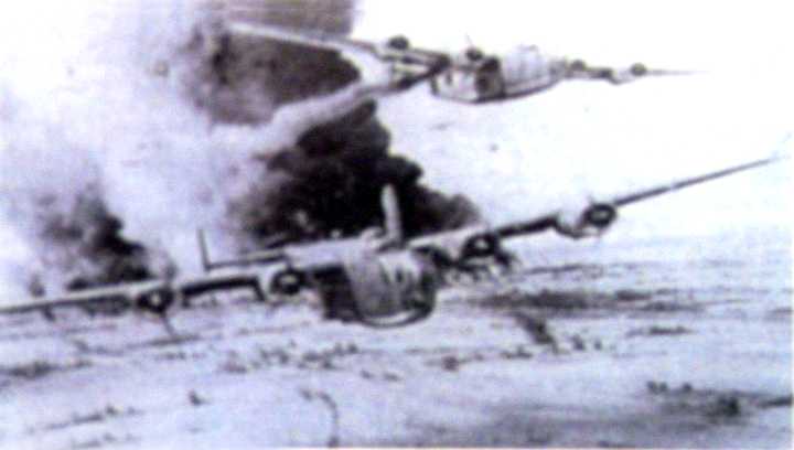 Fighting their way to Hitlers Ploesti Oil Fields, one third of the bombers were shot down.