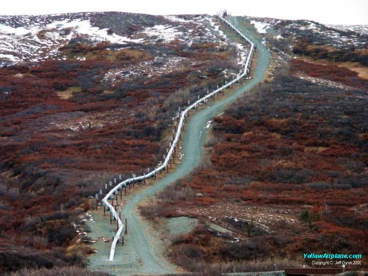 Trans Alaskan Pipeline in early fall