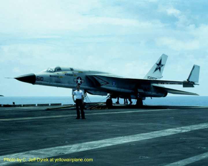 RA-5C Vigilante airplane on the USS Kitty Hawk 1977-1988