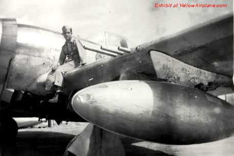 Vincent Dauro Sitting on his Warbird, the P-47 Thunderbolt