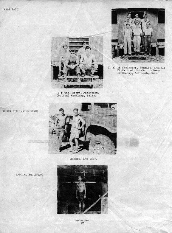 Mess Hall, Water Boys and Special Equipment operators in the 34th Fighter Squadron