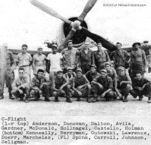 Pilots from C-Flight, P47 Thunderbolt Fighter Airplanes, World War 2