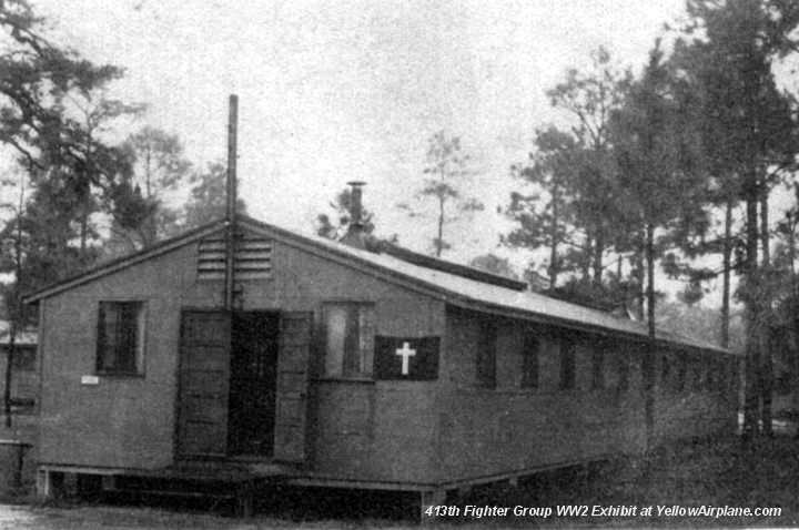 Photo of the Chapel Building at Bluthenthal Field in WW2, North Carolina