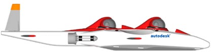 Deep Flight Aviator: light-weight, high-powered composite airframe with wings, thruster and flight controls