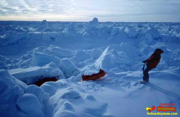 Pulling a pulk over the north pole