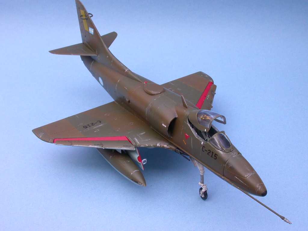 An extremely accurate model of Mariano Velasco's A-4 Skyhawk Jet Fighter