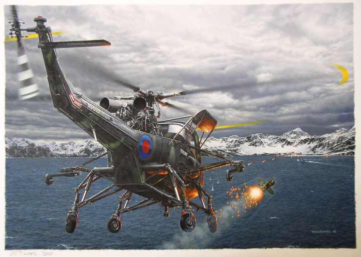 Tony's Wasp" against the sub ARA Santa Fe - Helcopter in the Falklands War