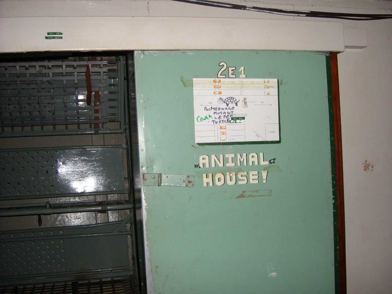 The HMS Intrepid Locker entrance where Neil Rested