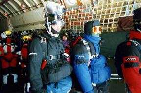 Skydivers ready to jump over the North Pole, Sky Diving