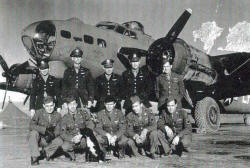 Bob Brown January 2nd, 1944 with the B-17 "Pistol Packin Mama" and it's Crew