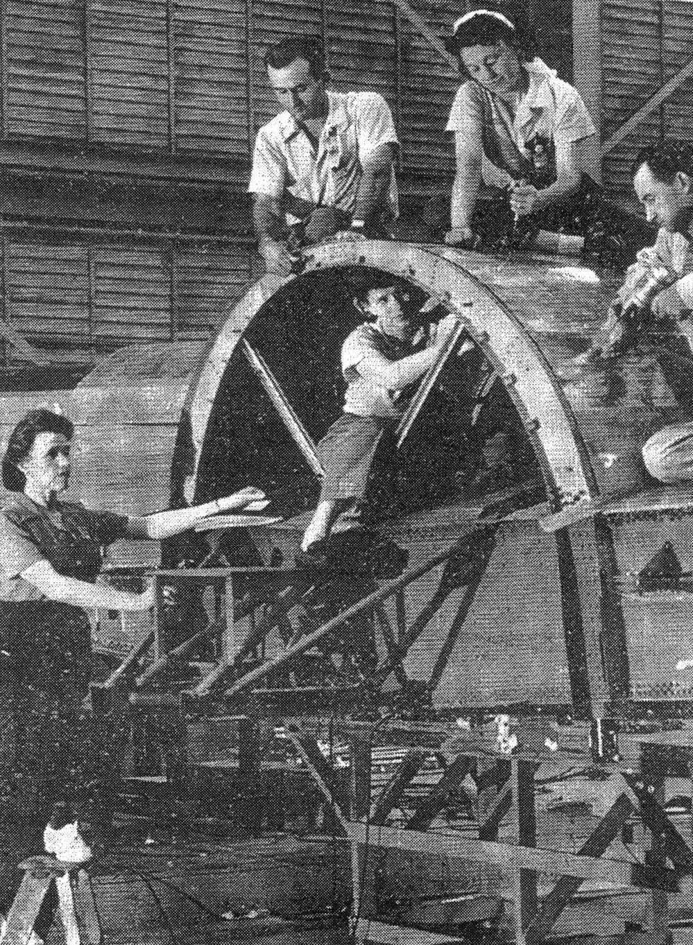 Construction of part of the Tulsamerican at Willow Run Michigan