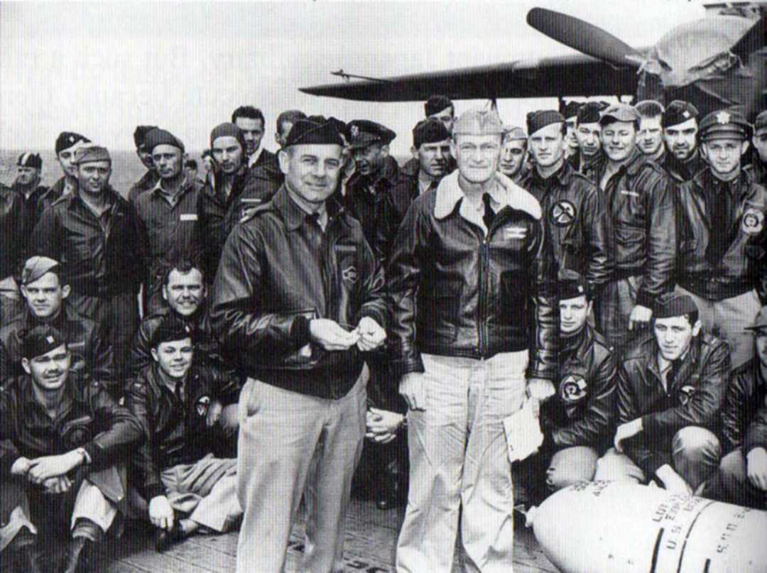 Doolittle's Bomber Crews before launch on the raids on Tokyo