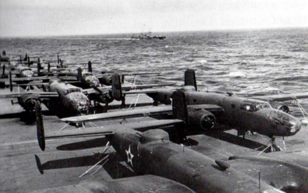 Doolittle's B-25 Mitchell's on the Deck of the USS Hornet