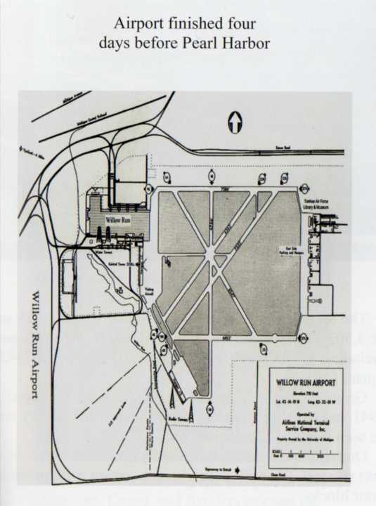 Plan view of the Willow Run Airport