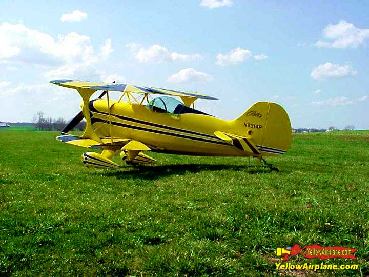Photo of a Homebuilt Pitts Aerobatic Yellow Airplane, by Chuck Roberts
