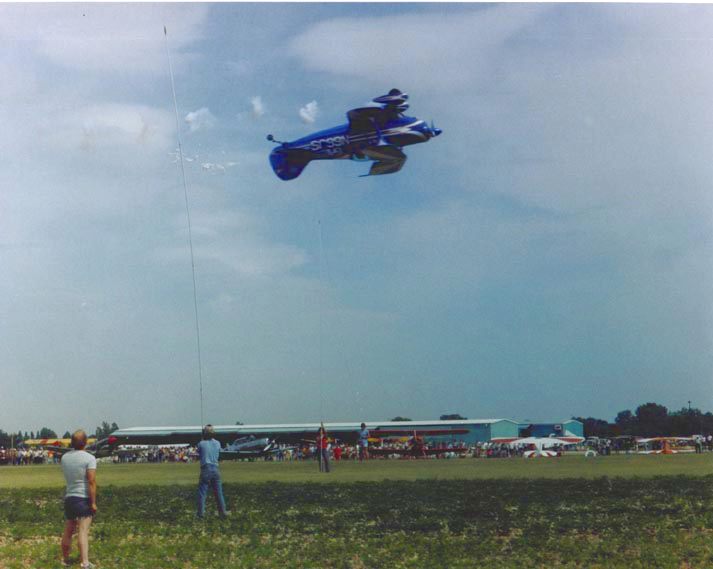 Photo of Jerry Spears flying his Pitts Airplane at Shelbyville Illinois Air Show.