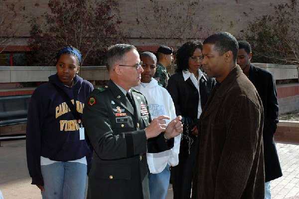 Denzel Washington discusses the military and our disabled veterans