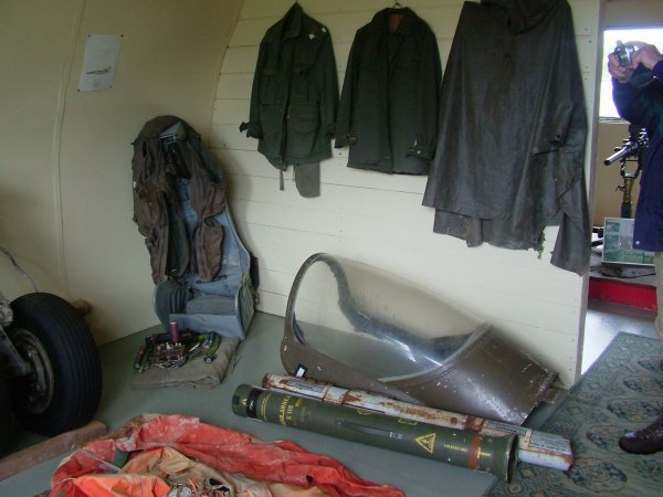 Mariano's Skyhawk Aircraft Canopy in the Heritage Museum in the Falkland Islands