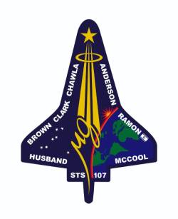 Space Shuttle Columbia Patch Logo