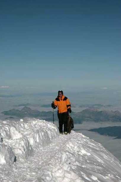 Nearing the Top of Mt. Blanc in Romania