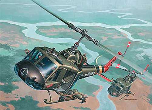Bell UH-1 Helicopter Gunship Scale Models