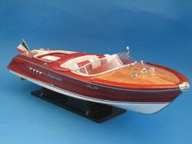 Riva Aquarama 35" Rc Wood Model Speedboat Can Be Converted to Remote Control Wooden Speed Boat