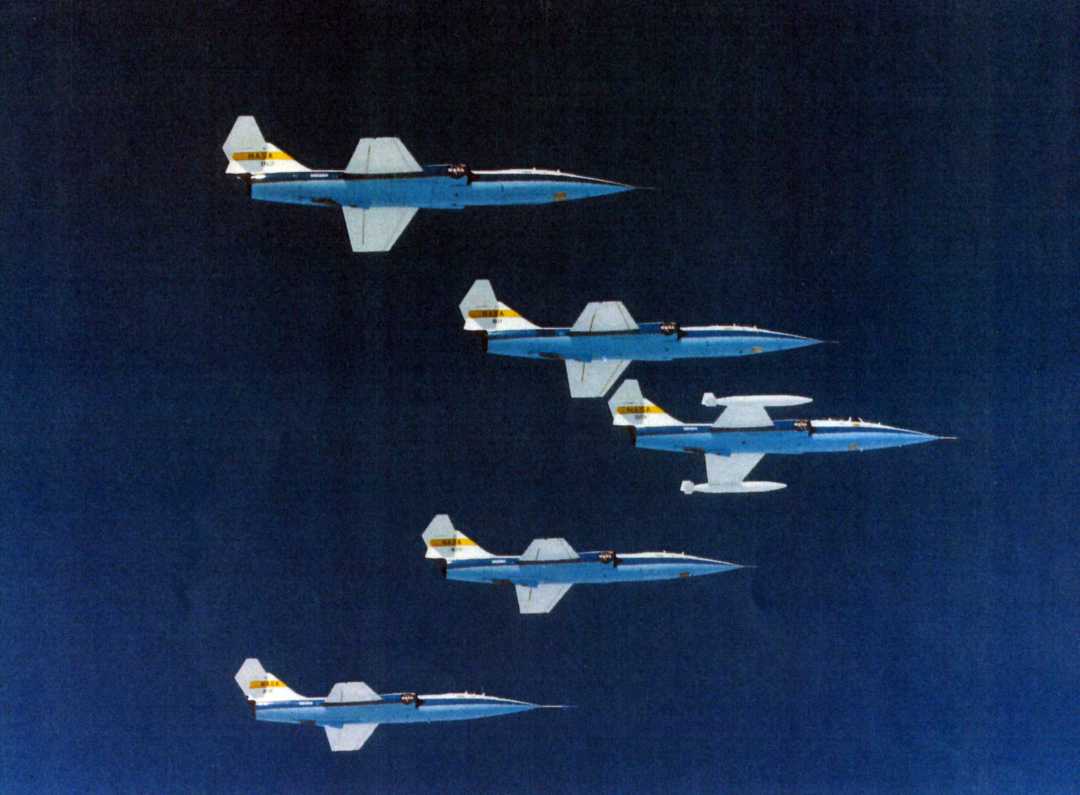 NASA F-104 Aircraft with different color designs