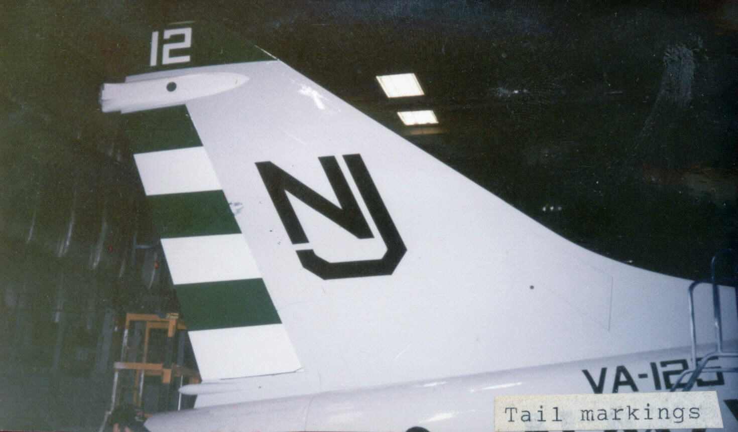 Tail numbers of the A-7 Corsair from VA-125 in Lemoore California