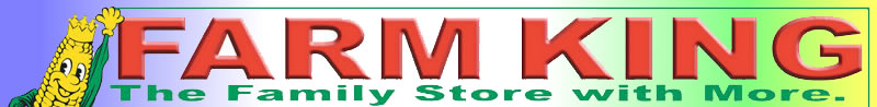 Farm King Stores home page with a fantastic  sporting goods section