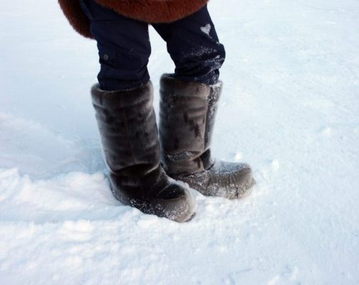 Here's a closeup of the winter clothing boots
