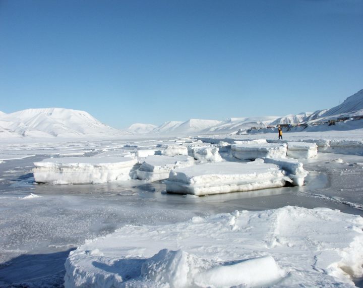 Sea Ice, Pack ice in Longyearbyen, svalbard, norway