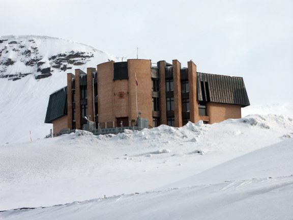 Russian building in Barentsburg.