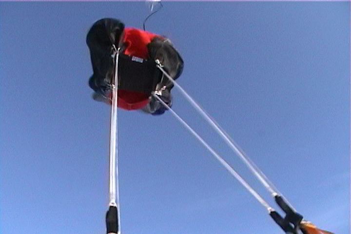 Skydivers photo on the north pole.