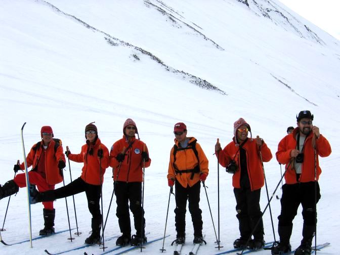 Ski Team Members practice behind the Spitsbergen Guesthouse