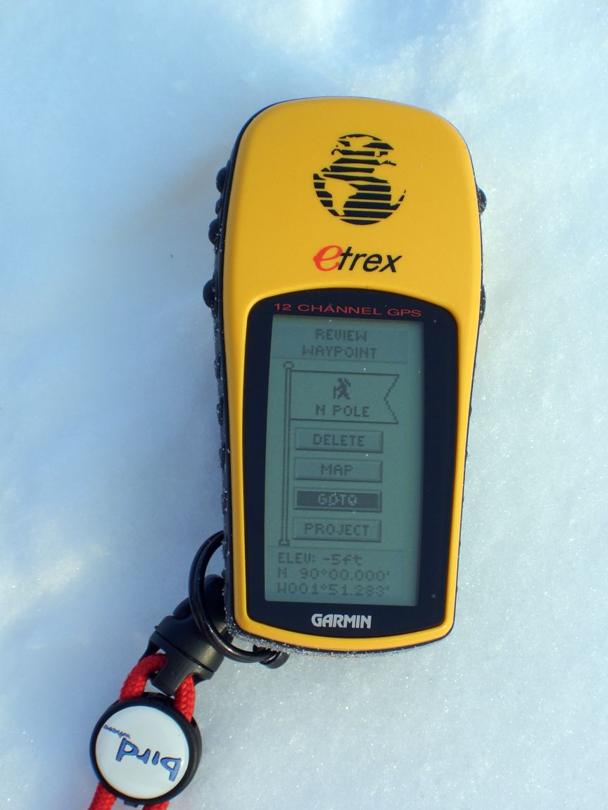 Garmin Handheld GPS Receiver on the North Pole
