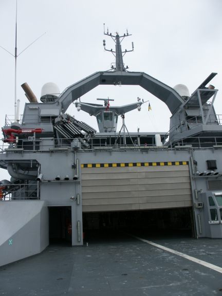 KV Svalbard in port in Longyearbyen.