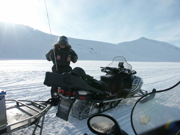  Here is Johan Sletten in this snowmobile picture.