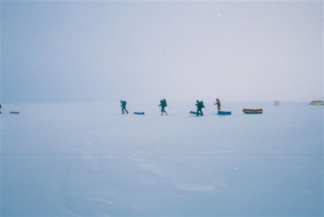 Ski team from the action adventure ski vacation leaving borneo.