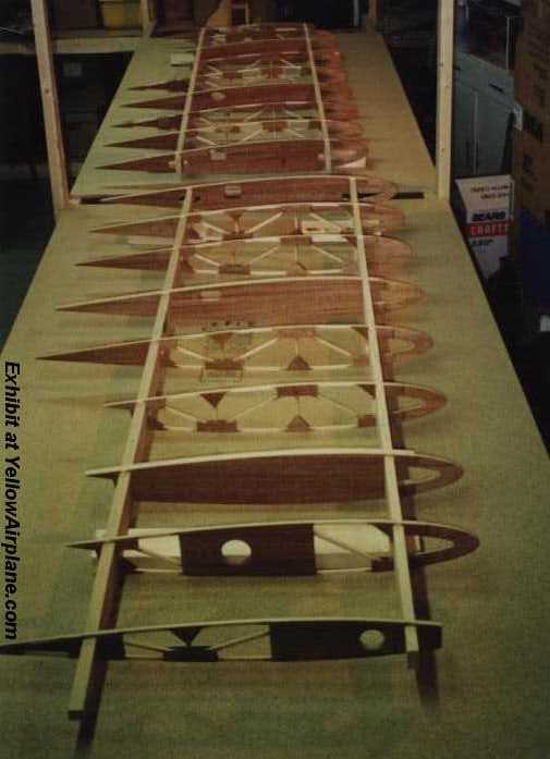 A Picture of the Pitts Airplae Wing Spars and Ribs Assembled.