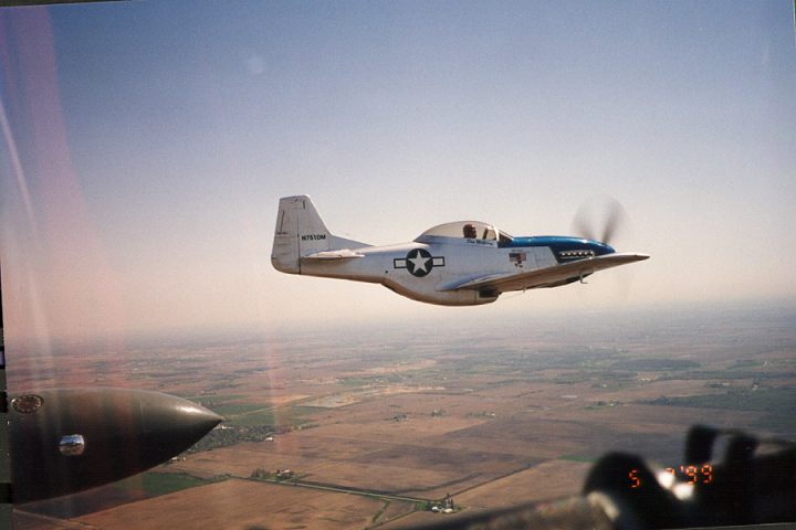 A low level flight into Kosovo,  flying a S-51 a kit plane of the famous P-51 Mustang