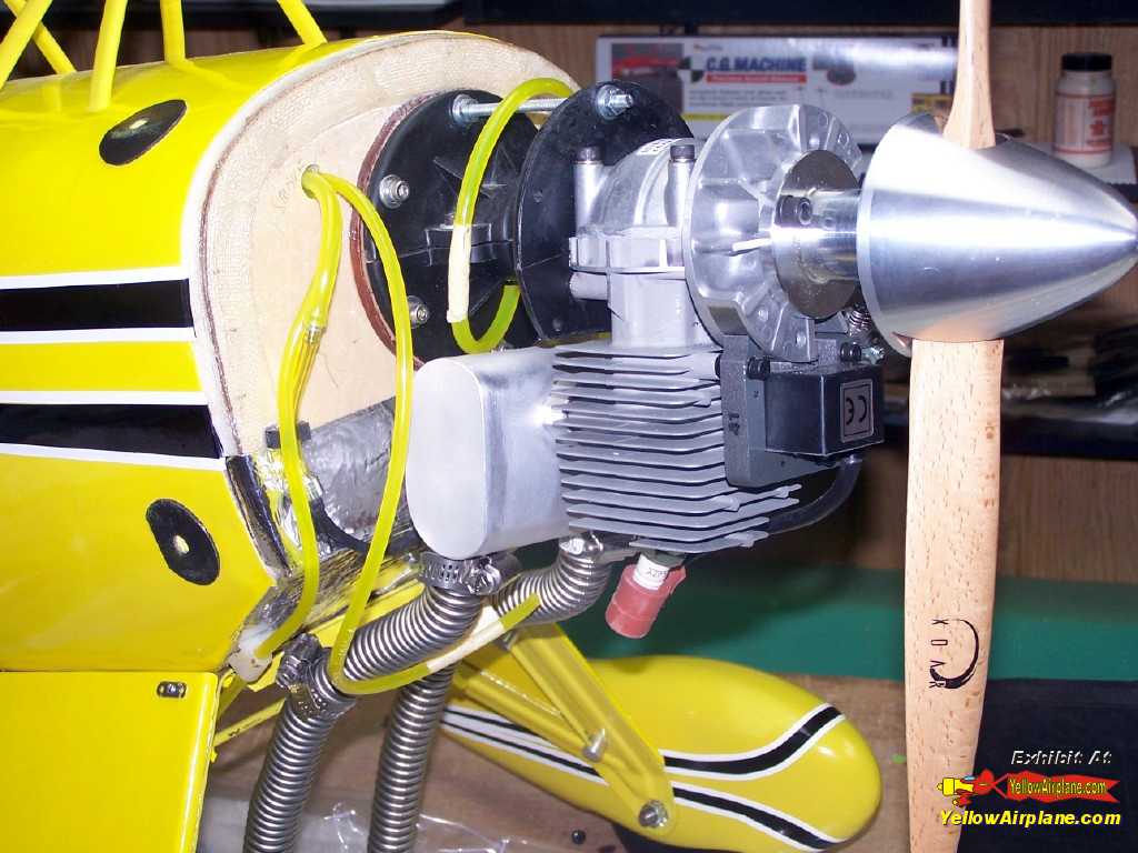 A Close-up picture of a model pitts aircraft motor 1/3 Scale