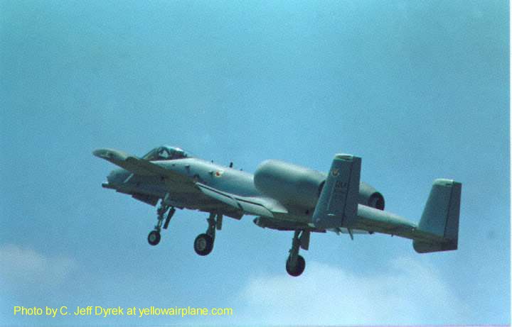 A-10 Thunderbolt II, (Warthog) jet close ground support aircraft at the Quad Cities Air Show.