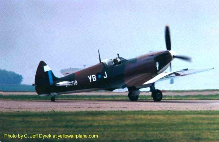 this is the famous british spitfire world war two warbird prop fighter