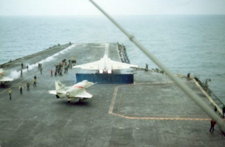 Ships shown here are in the gulf of tonkin, on yankee station, 1965